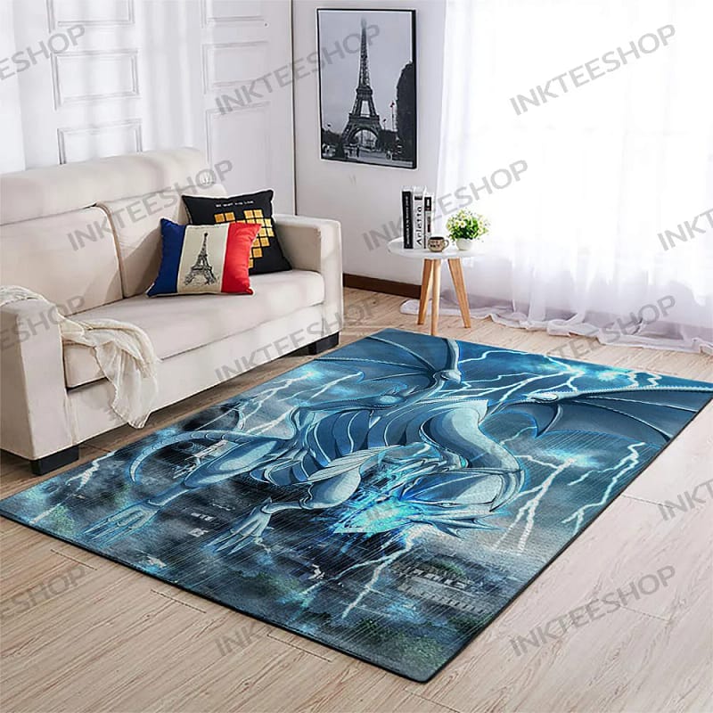 Blue Eyes White Dragon Floor Mats Carpet Rug
