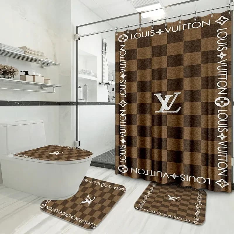 Louis Vuitton Hot Logo Limited Luxury Brand Bathroom Sets