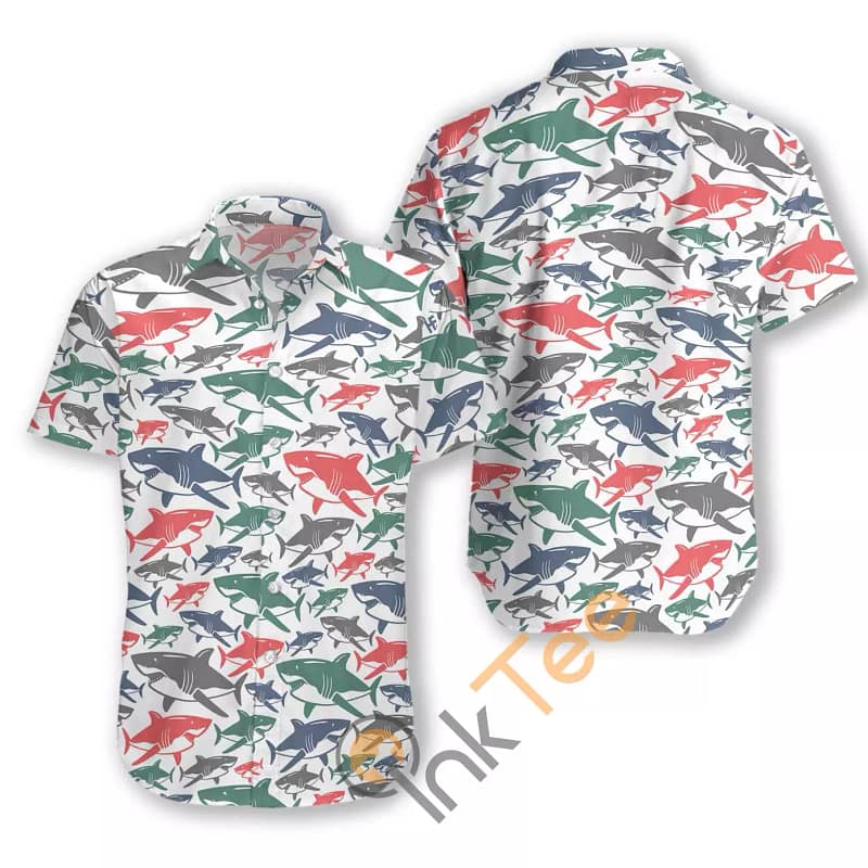 Shark Pattern N571 Hawaiian shirts