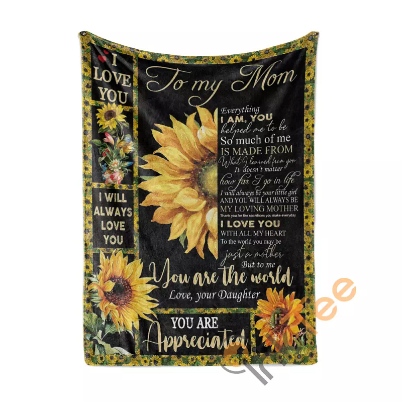 To Mom A Gift From Daughter Sunflower N44 Fleece Blanket