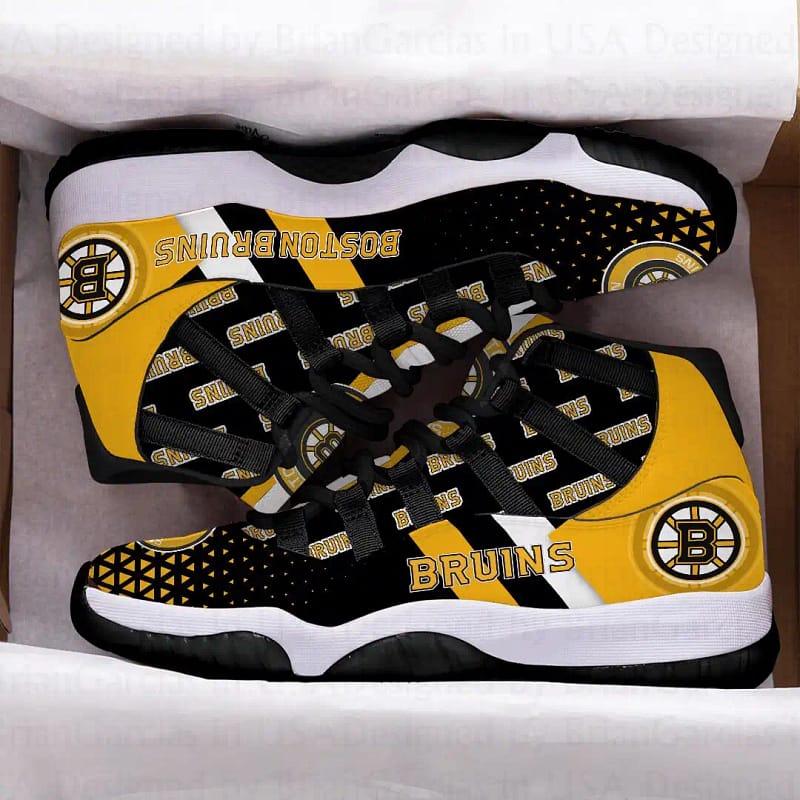 Boston Bruins Custom Air Jordan 11 Sneakers