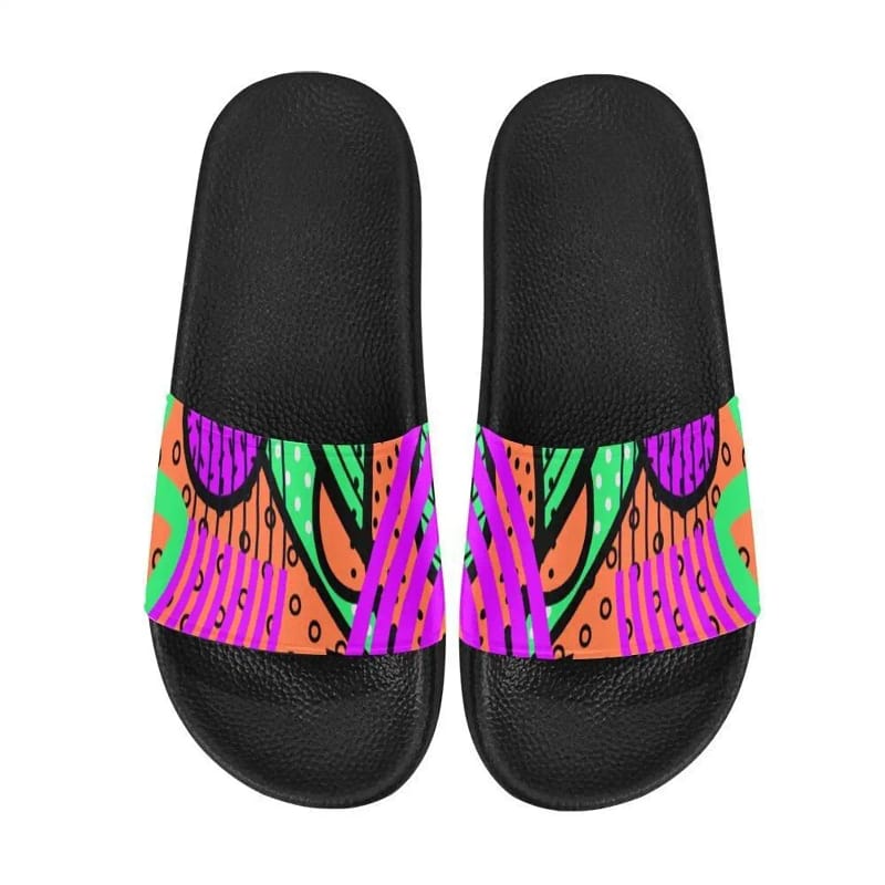 Brightly Colored Slide Sandals