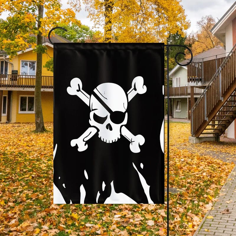 Custom Skull Happy Halloween Decoration Garden Flag