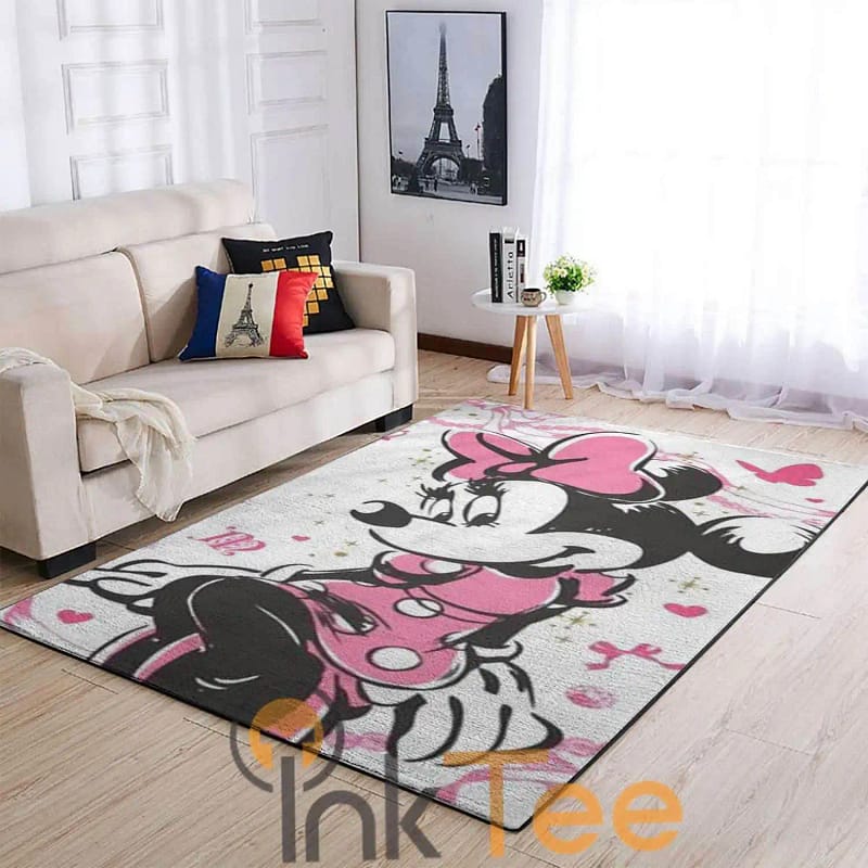 Cute Minnie Mouse Living Room Area Amazon Best Seller 4105 Rug