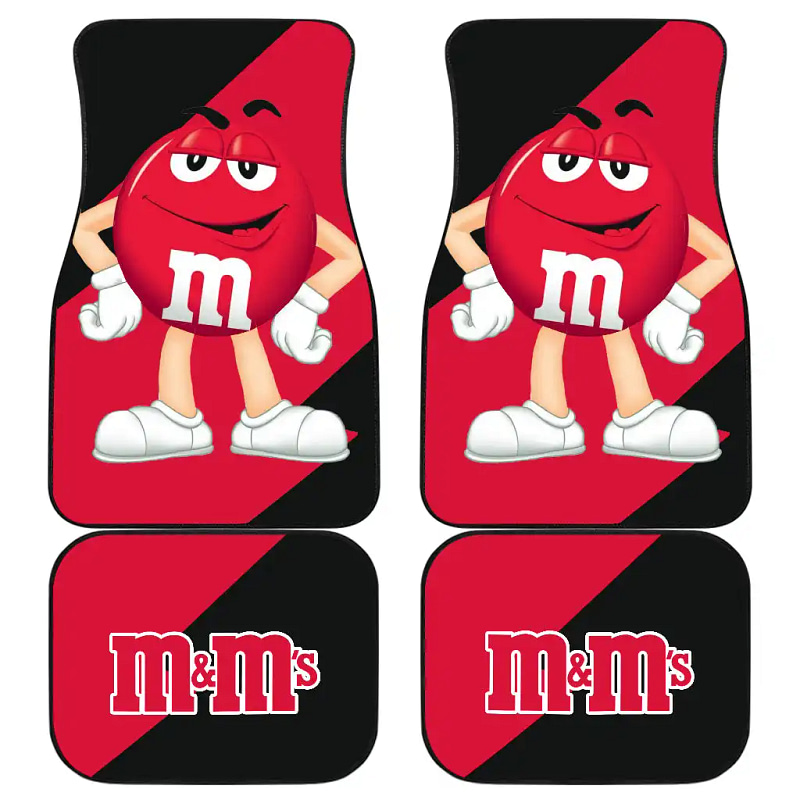 M&m's Candy Ice Cream Cones Chocolate Red Funny Gift Idea Car Floor Mats