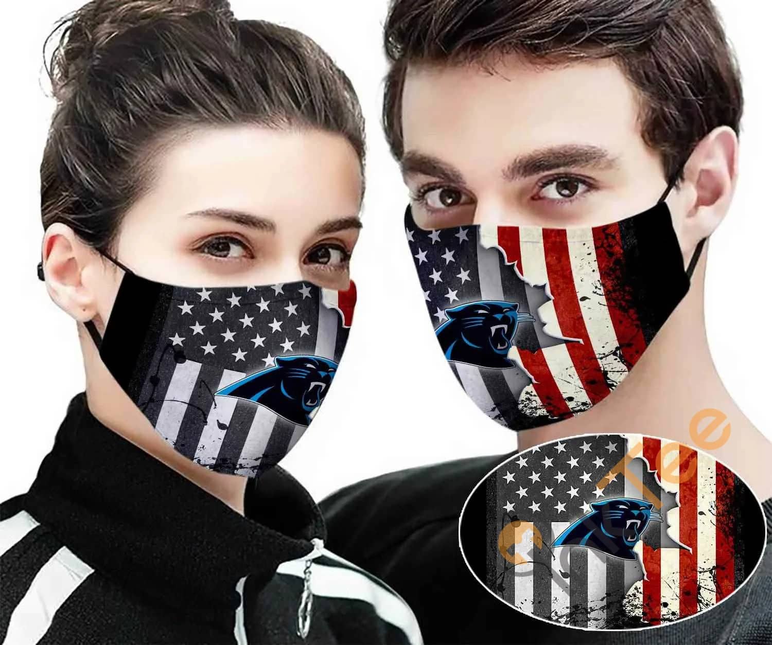Carolina Panthers Sku 2496 Amazon Best Selling Face Mask