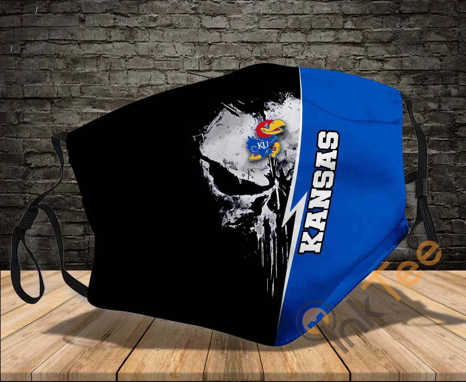 Kansas Jayhawks Punisher Sku 415 Amazon Best Selling Face Mask