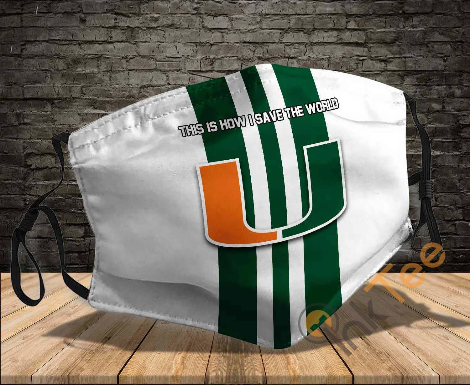 Miami Hurricanes Save The World Sku 1177 Amazon Best Selling Face Mask