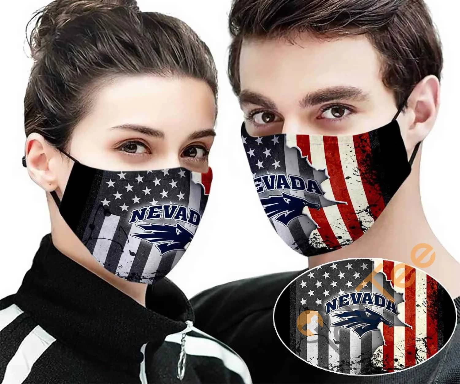 Nevada Wolf Pack Sku 54 Amazon Best Selling Face Mask