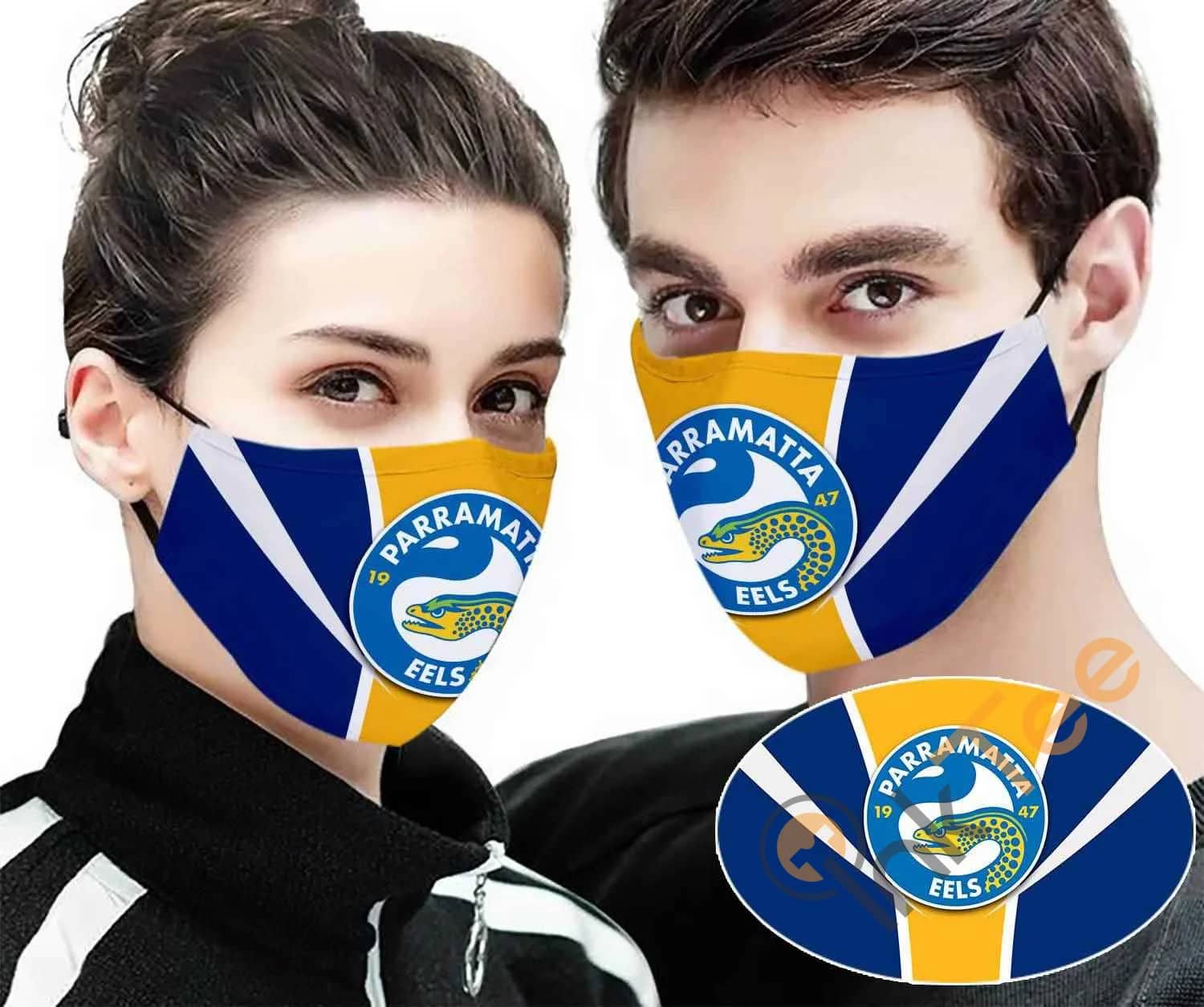 Parramatta Eels Sku 2283 Amazon Best Selling Face Mask