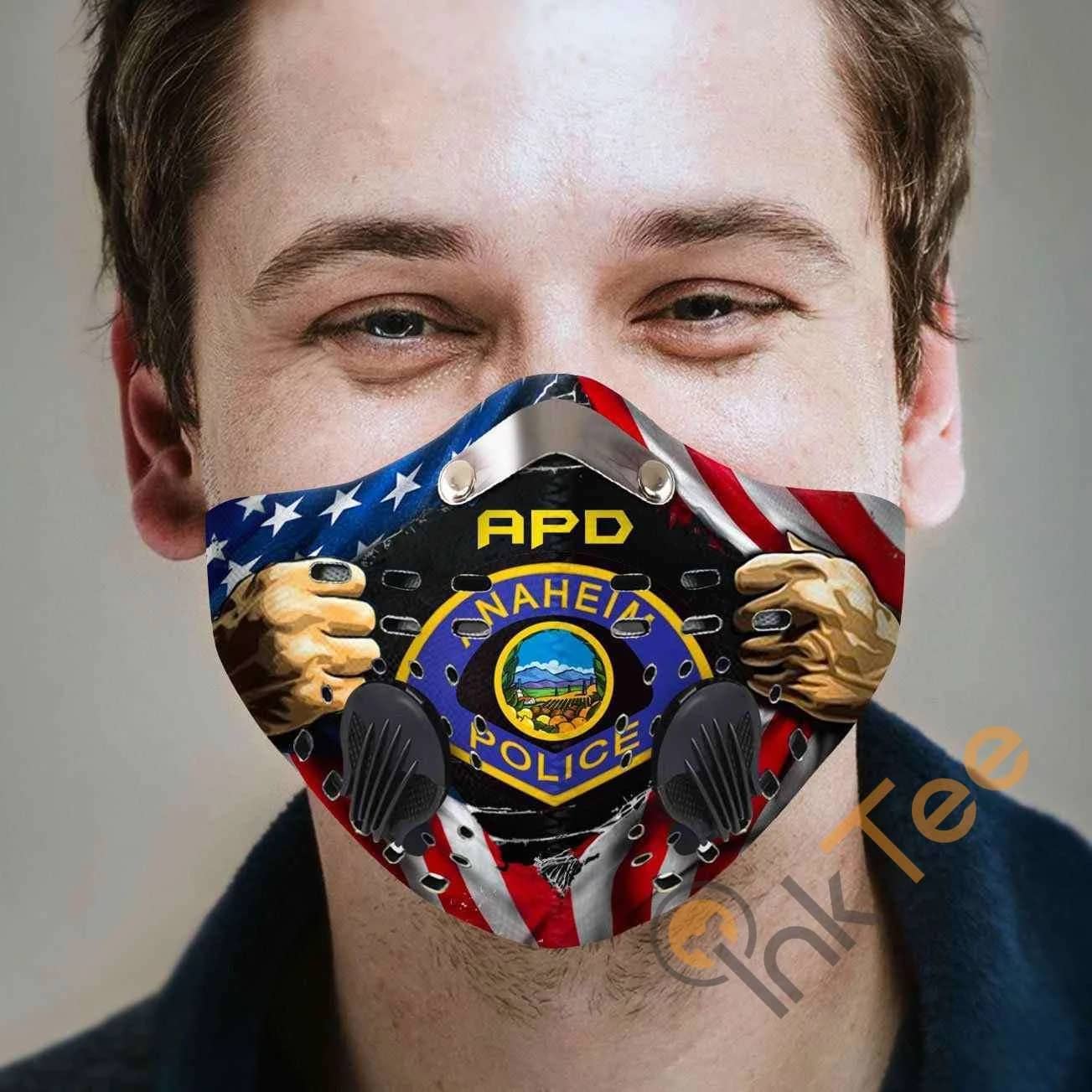 Anaheim Police Departmen Filter Activated Carbon Pm 2.5 Fm Sku 2304 Face Mask