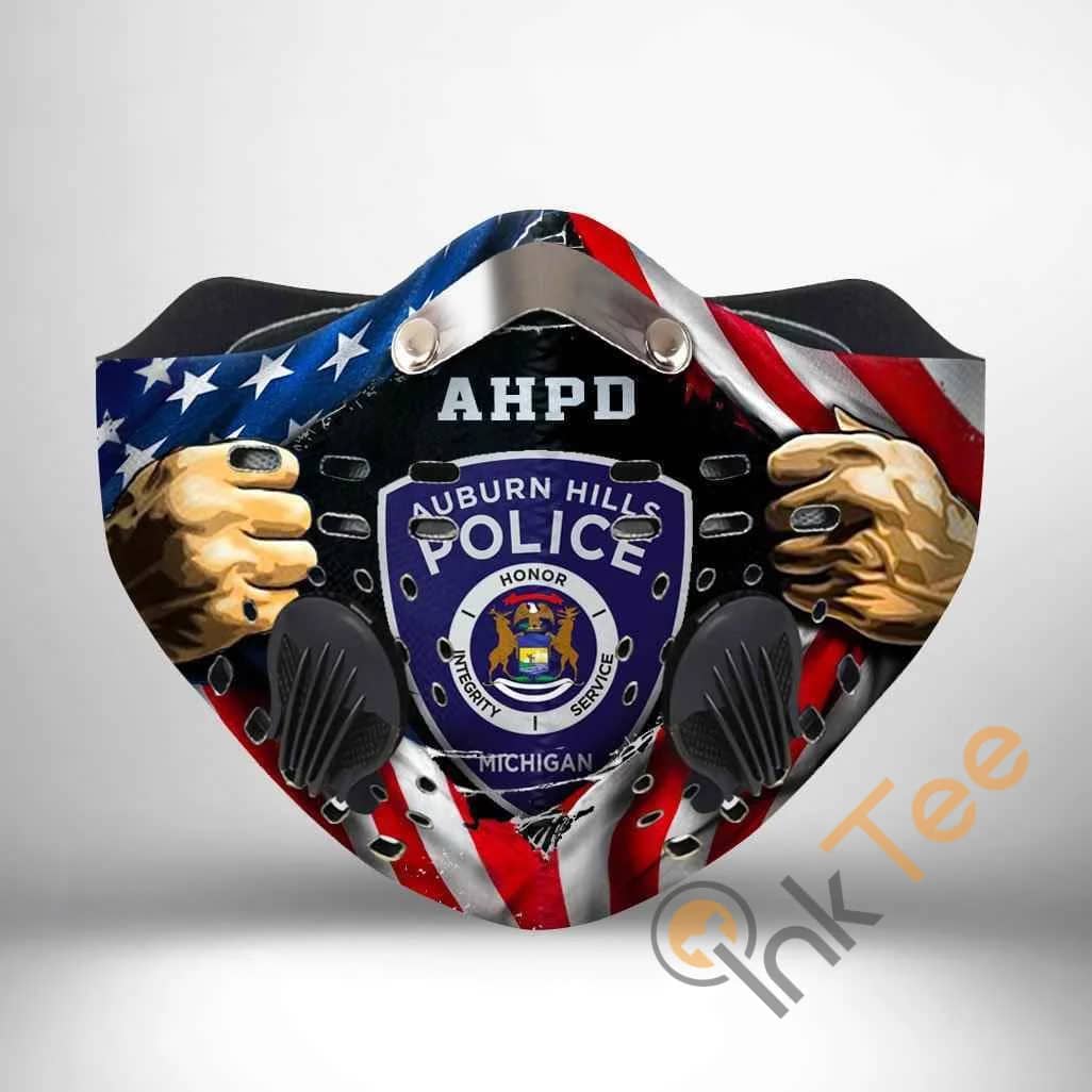 Auburn Hills Police Department Filter Activated Carbon Pm 2.5 Fm Sku 2345 Face Mask