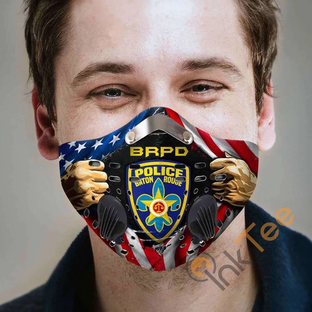 Baton Rouge Police Department Filter Activated Carbon Pm 2.5 Fm Sku 2268 Face Mask