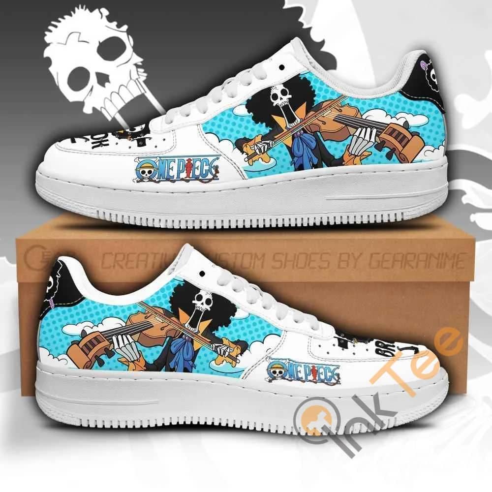 Brook Custom One Piece Anime Nike Air Force Shoes