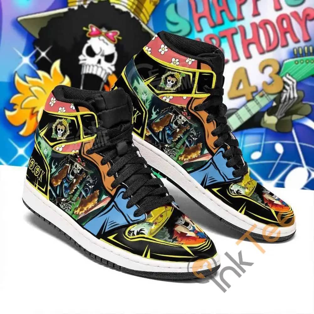 Brook Straw Hat Priates One Piece Sneakers Anime Air Jordan Shoes