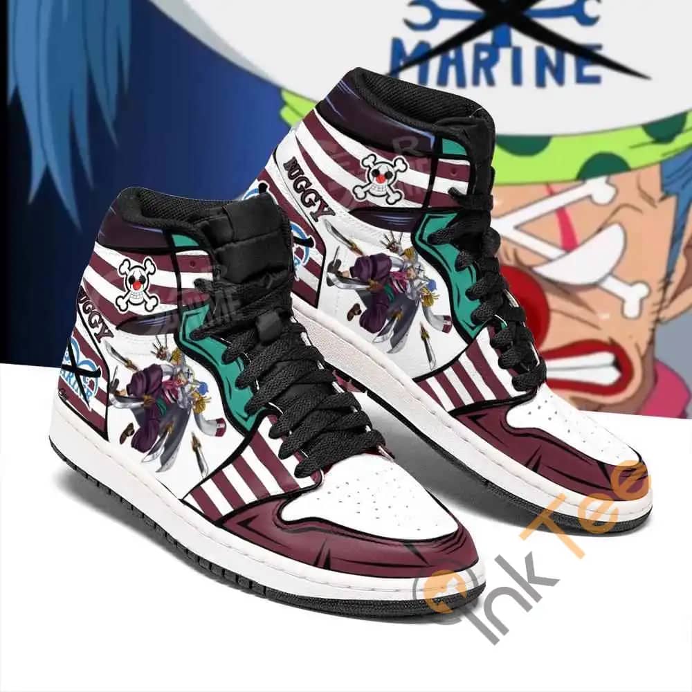 Captain Buggy Priates One Piece Sneakers Anime Air Jordan Shoes