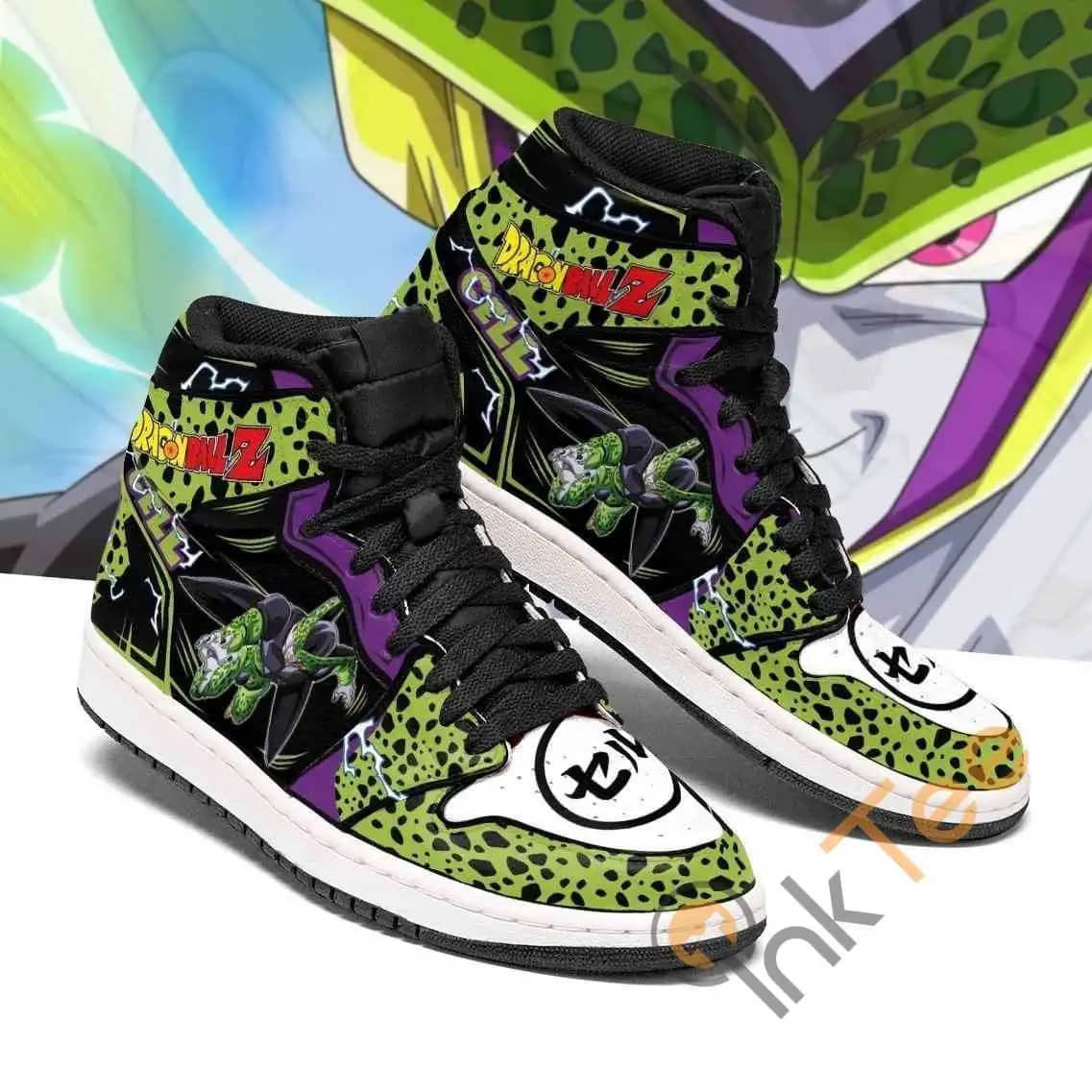 Cell Classic Dragon Ball Z Anime Sneakers Air Jordan Shoes