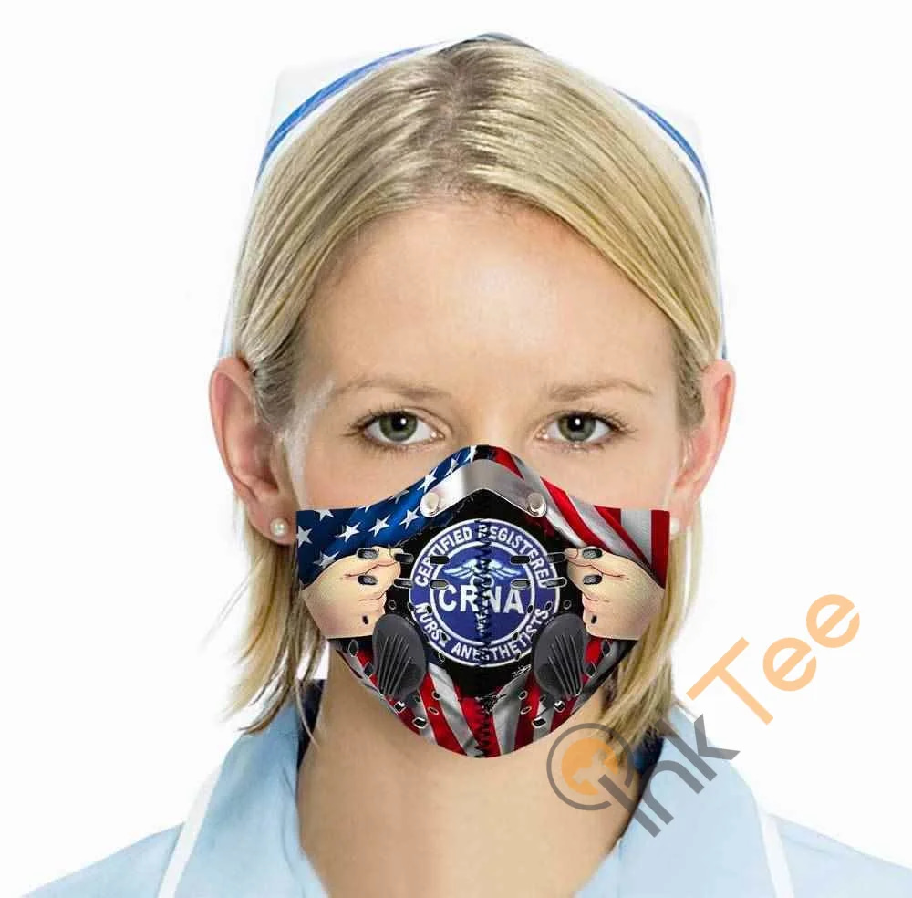 Certified Registered Nurse Anesthetist Filter Activated Carbon Pm 2.5 Fm Sku 4964 Face Mask