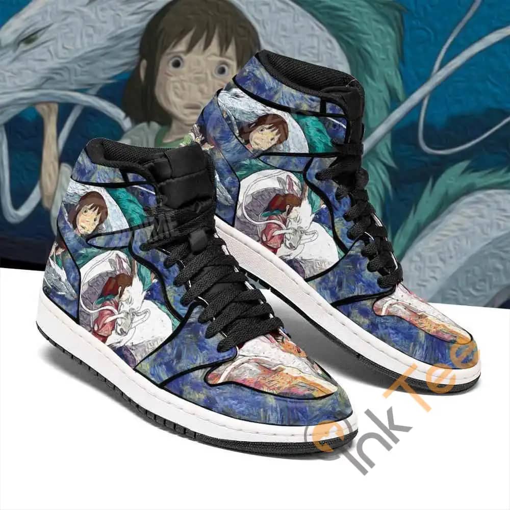 Chihiro Haku Dragon Starry Night Style Spirited Away Sneakers Air Jordan Shoes