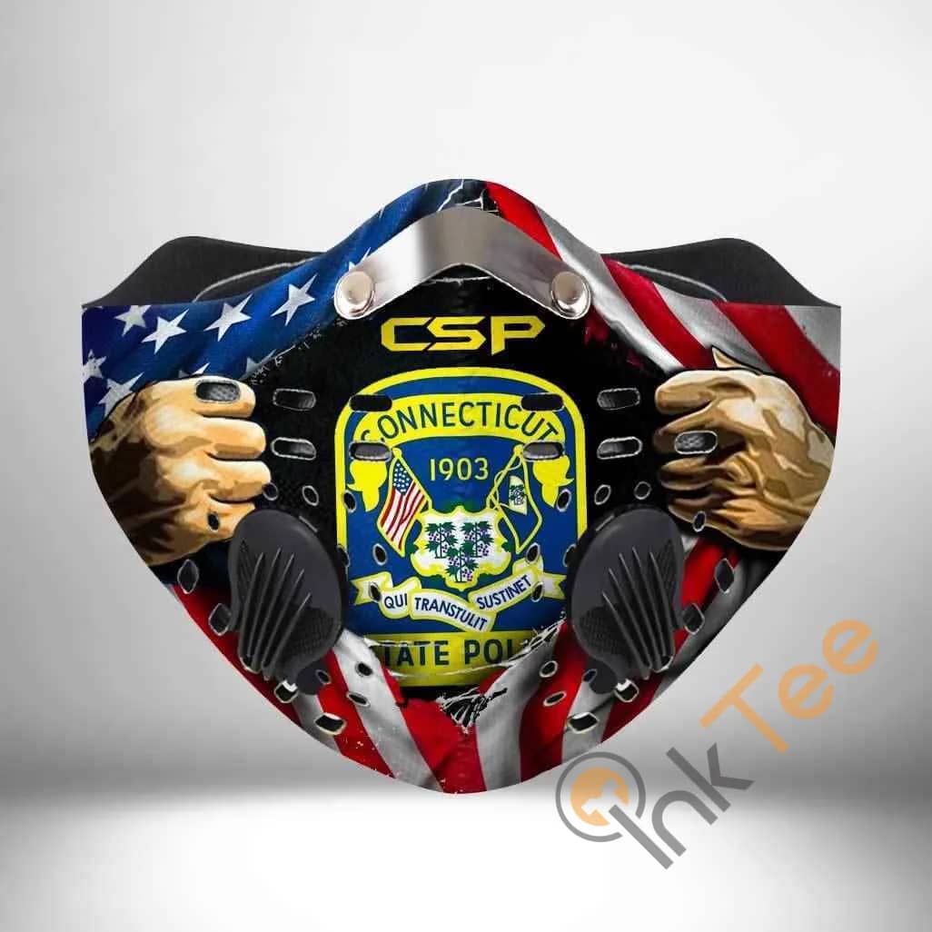 Connecticut State Police Filter Activated Carbon Pm 2.5 Fm Sku 2228 Face Mask