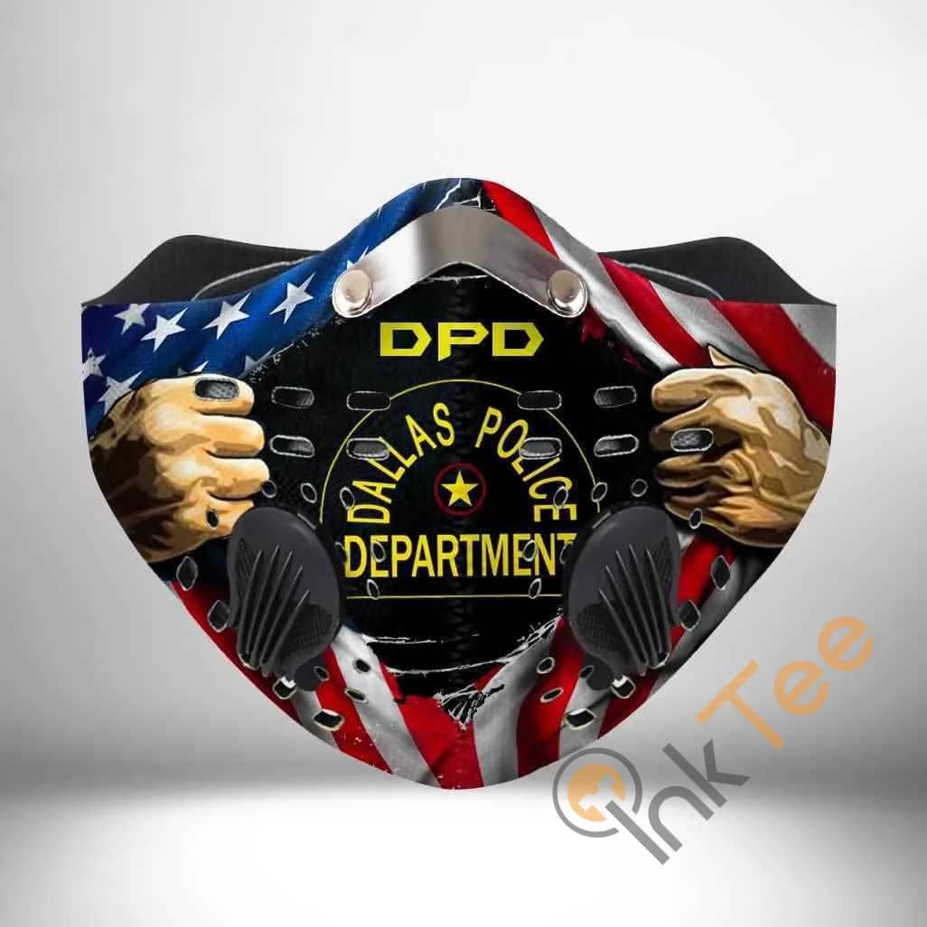 Dallas Police Department Filter Activated Carbon Pm 2.5 Fm Sku 2204 Face Mask