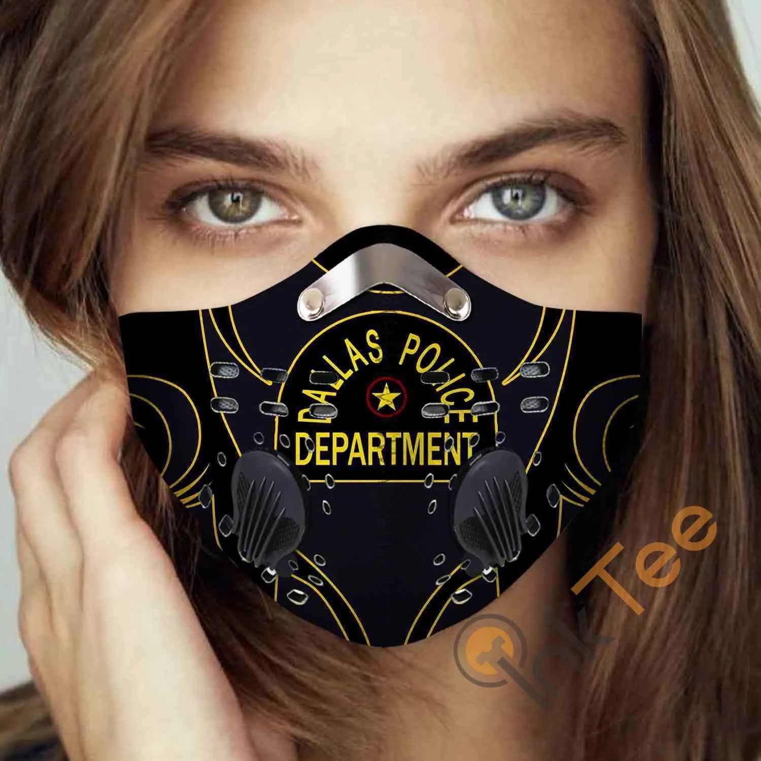 Dallas Police Department Filter Activated Carbon Pm 2.5 Fm Sku 3462 Face Mask