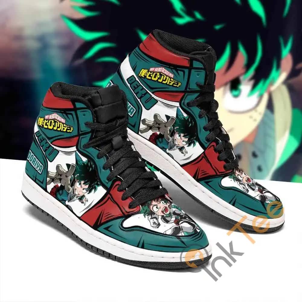 Deku Izuku Custom My Hero Academia Sneakers Anime Air Jordan Shoes