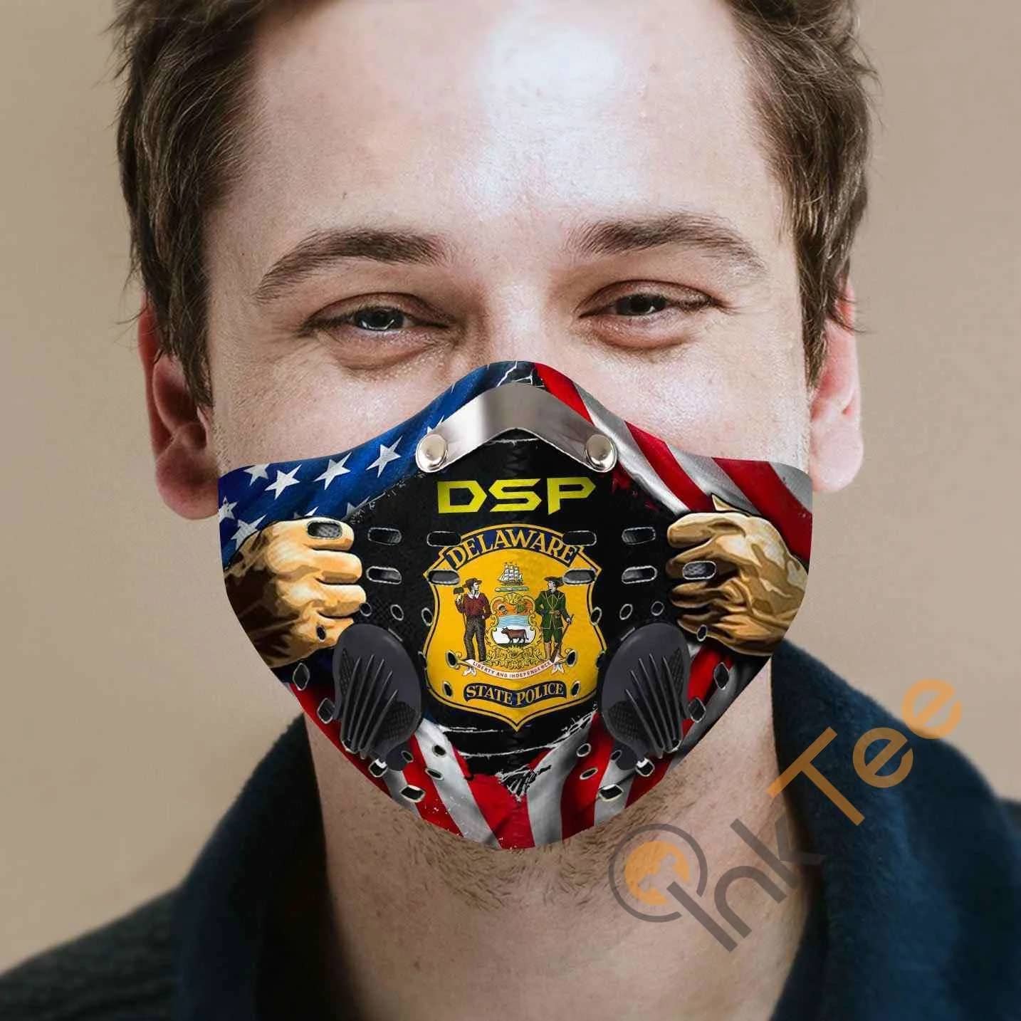 Delaware State Police Filter Activated Carbon Pm 2.5 Fm Sku 2196 Face Mask