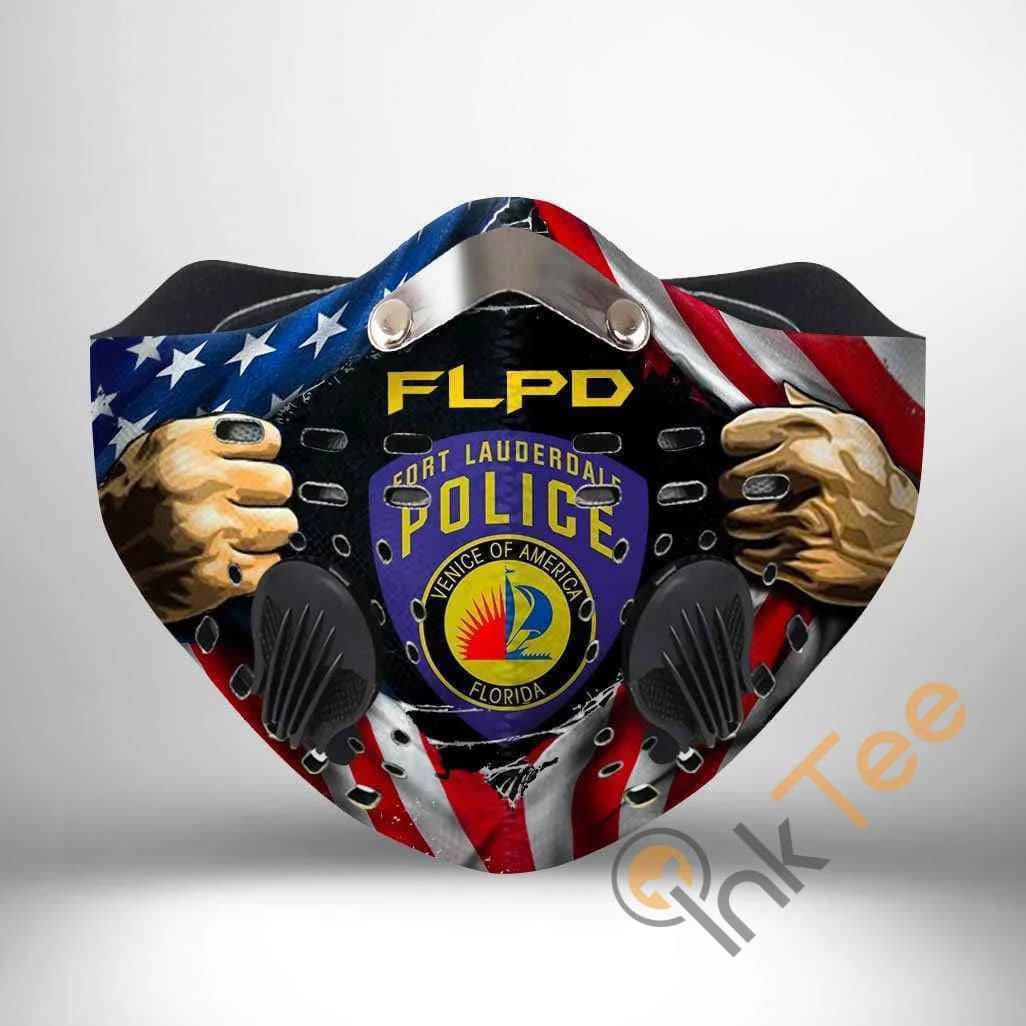 Fort Lauderdale Police Department Filter Activated Carbon Pm 2.5 Fm Sku 2312 Face Mask