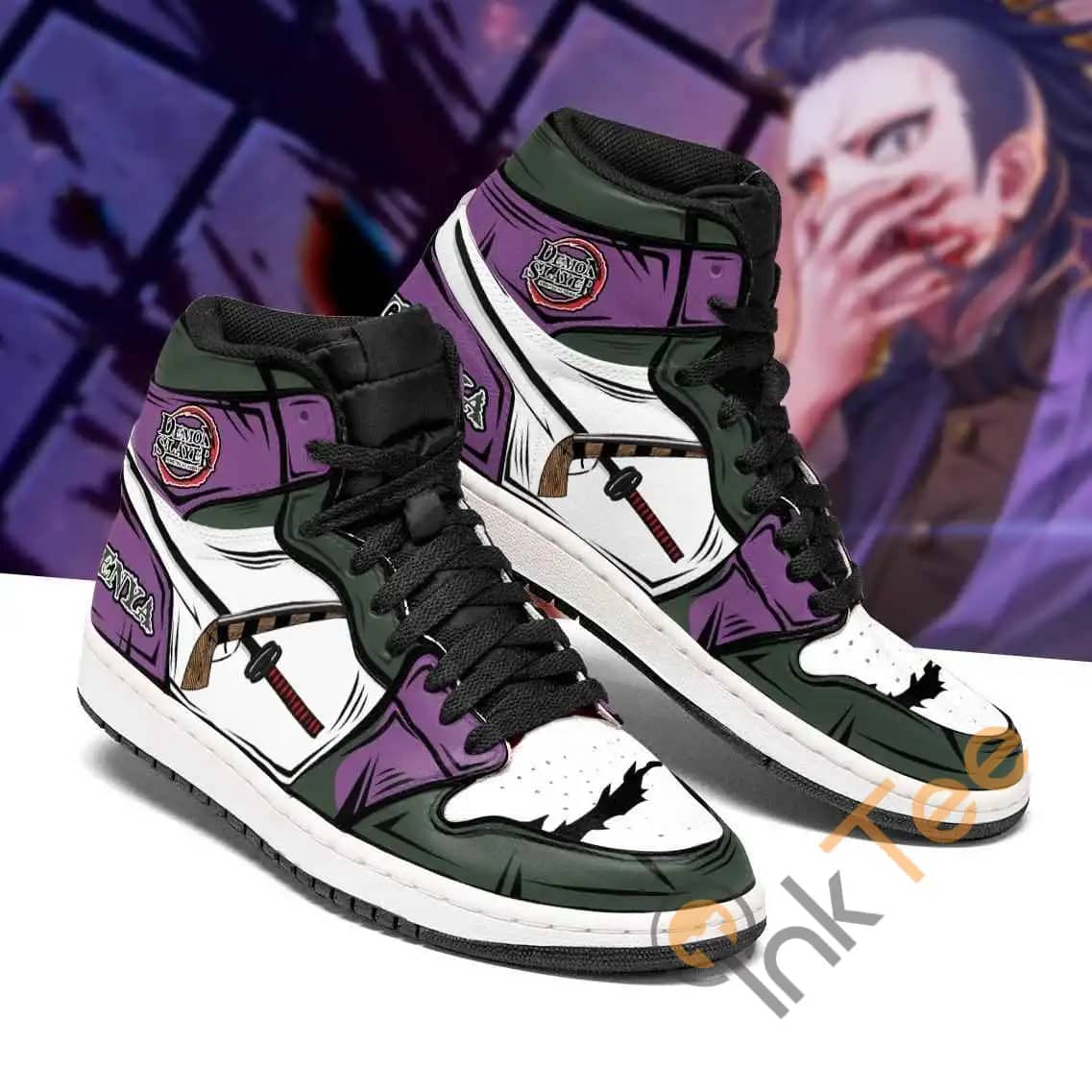 Genja Costume Demon Slayer Sneakers Anime Air Jordan Shoes