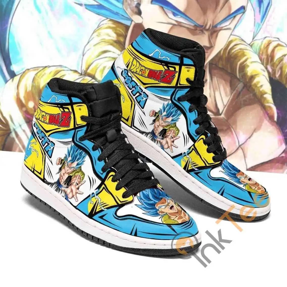 Gogeta Dragon Ball Z Anime Sneakers Air Jordan Shoes