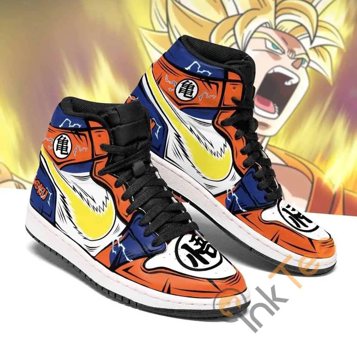 Goku Dragon Ball Z Anime Sneakers Air Jordan Shoes