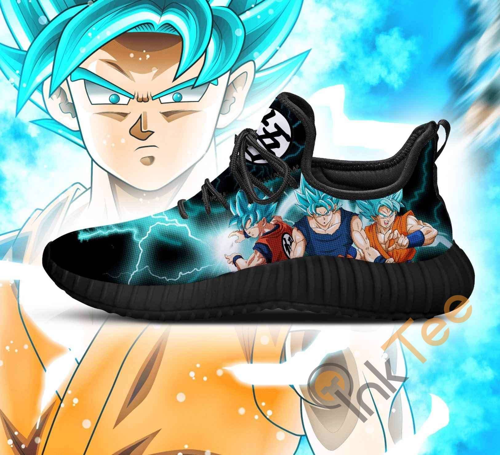 Inktee Store - Goku Saiyan Blue Dragon Ball Anime Reze Shoes Image