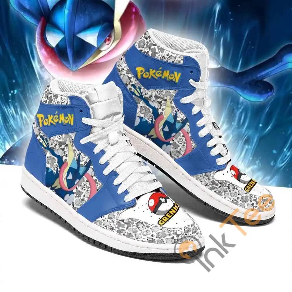 Greninja Pokemon Sneakers Game Air Jordan Shoes