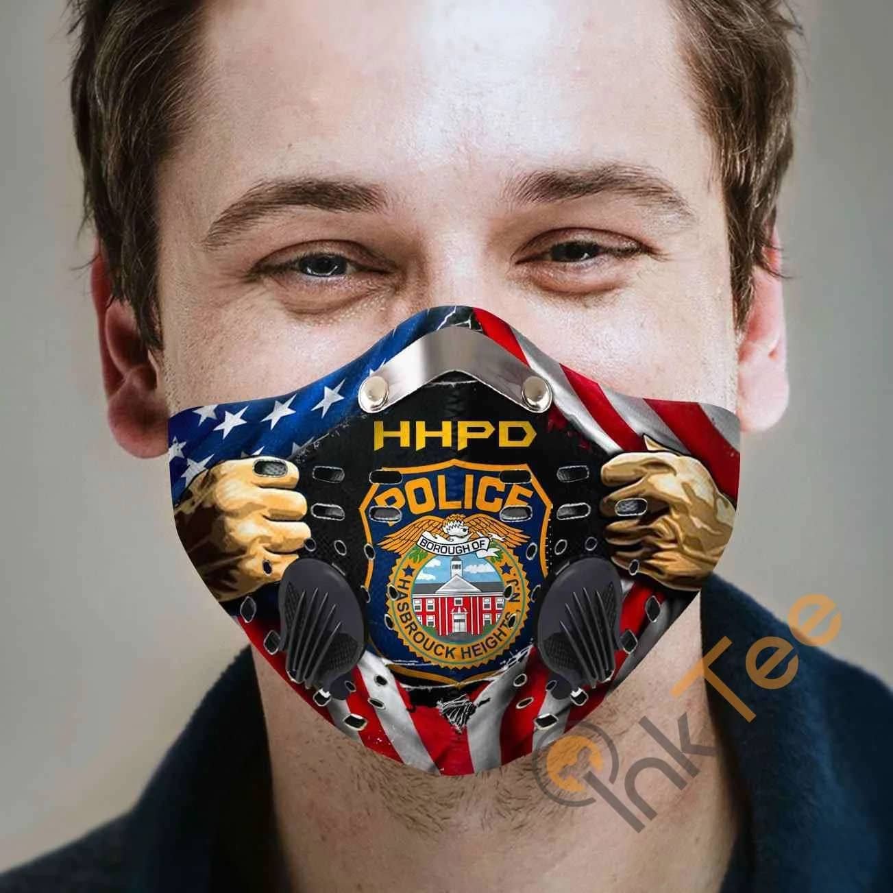 Hasbrouck Heights Police Department Filter Activated Carbon Pm 2.5 Fm Sku 2262 Face Mask