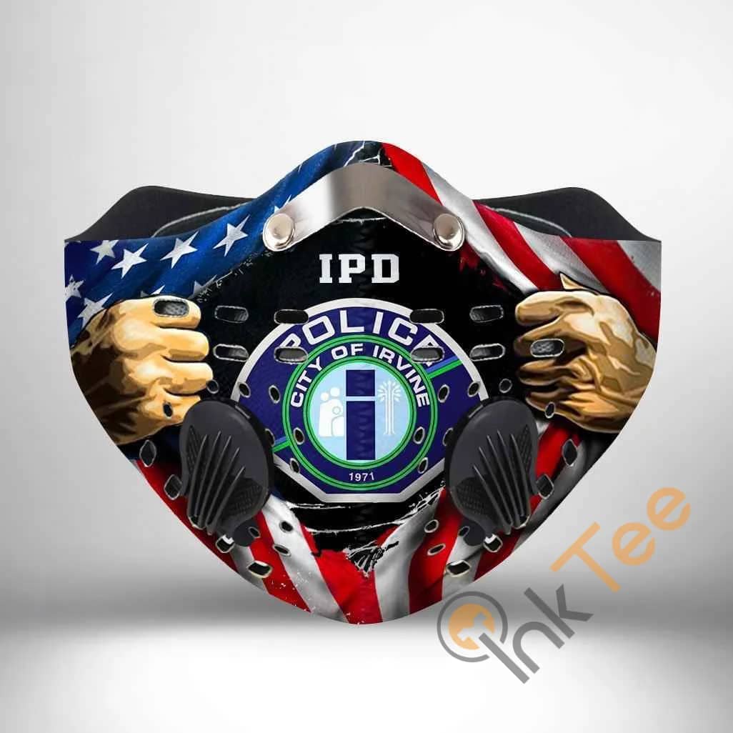 Irvine Police Department Filter Activated Carbon Pm 2.5 Fm Sku 2353 Face Mask