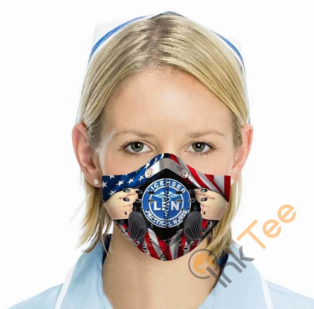 Licensed Practical Nurse Filter Activated Carbon Pm 2.5 Fm Sku 4959 Face Mask