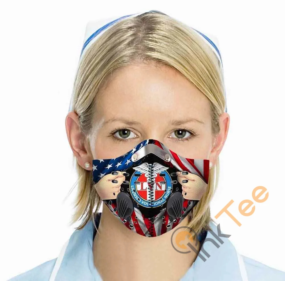 Licensed Vocational Nurse Filter Activated Carbon Pm 2.5 Fm Sku 4960 Face Mask