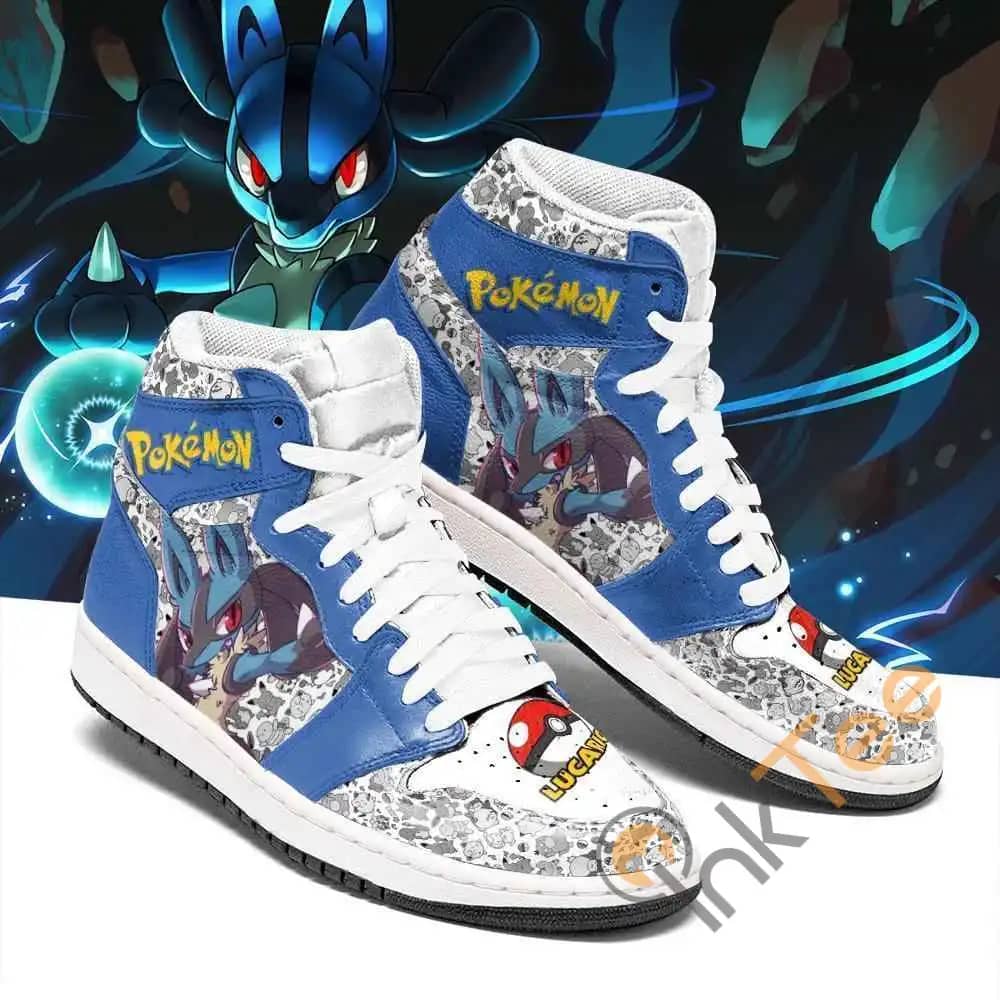 Lucario Cute Pokemon Sneakers Air Jordan Shoes