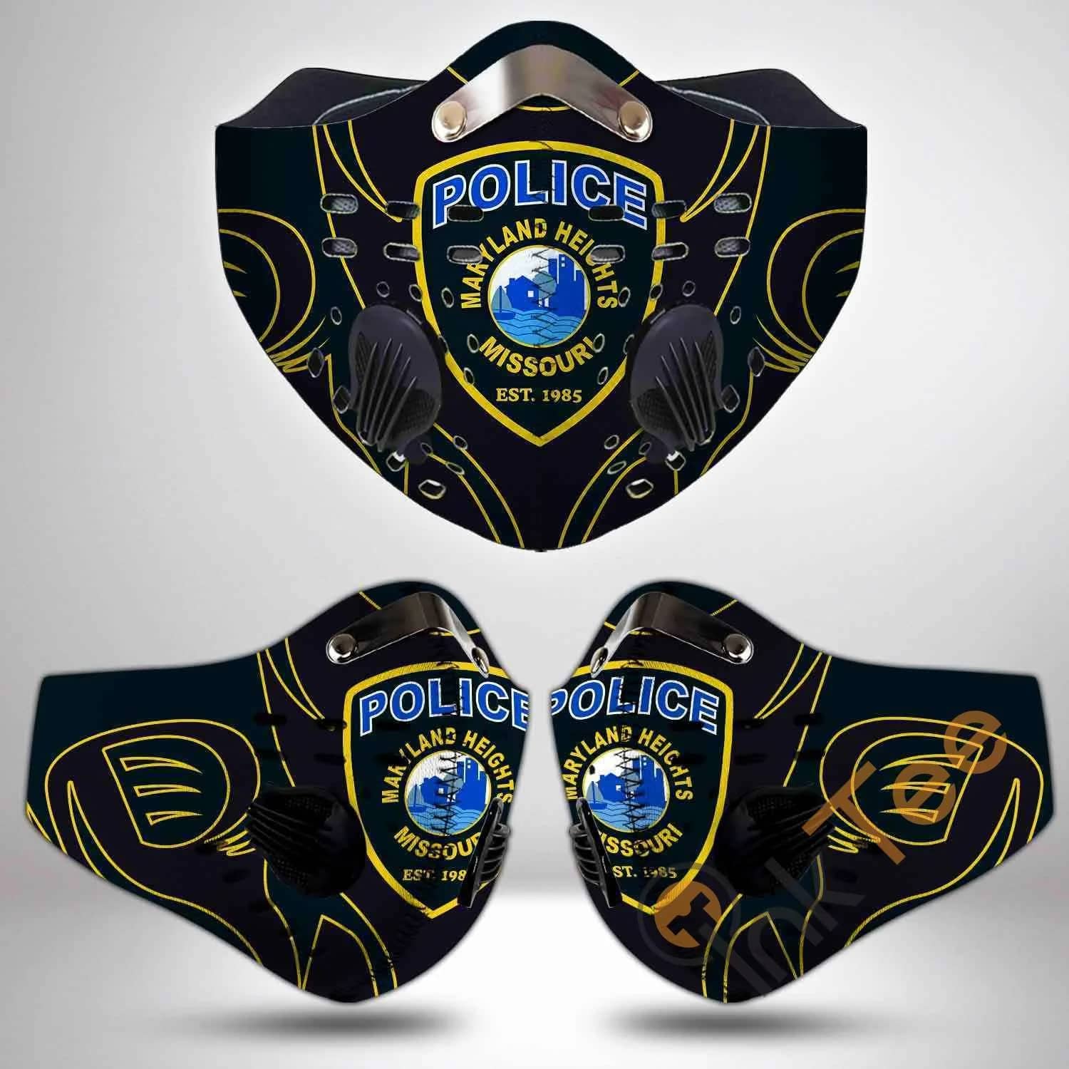 Maryland State Police Filter Activated Carbon Pm 2.5 Fm Sku 3467 Face Mask