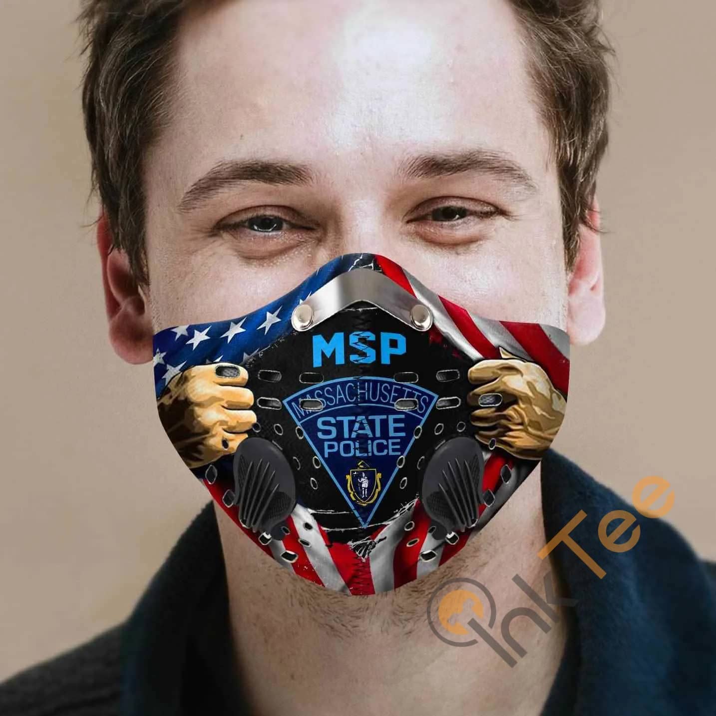 Massachusetts State Police Filter Activated Carbon Pm 2.5 Fm Sku 2200 Face Mask