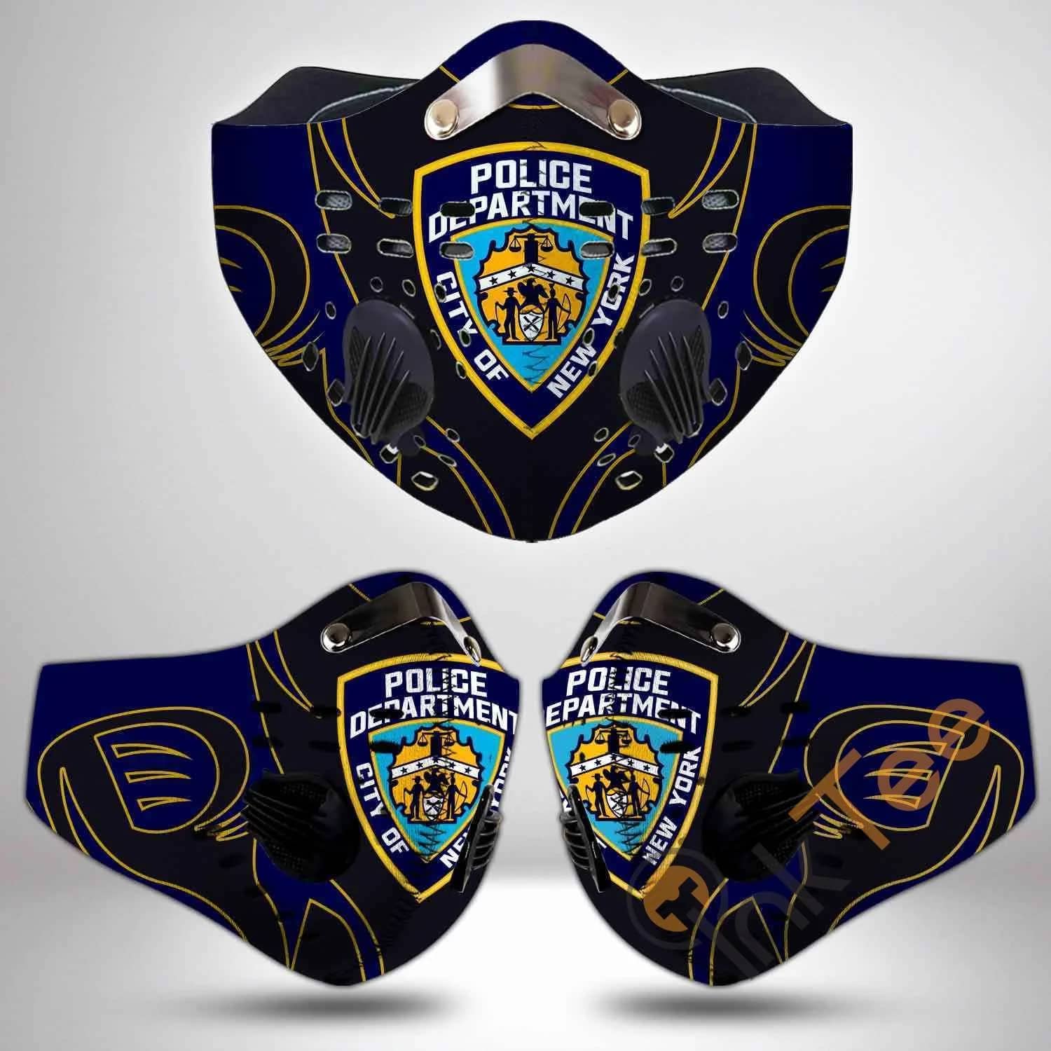 New York City Police Department Filter Activated Carbon Pm 2.5 Fm Sku 3469 Face Mask