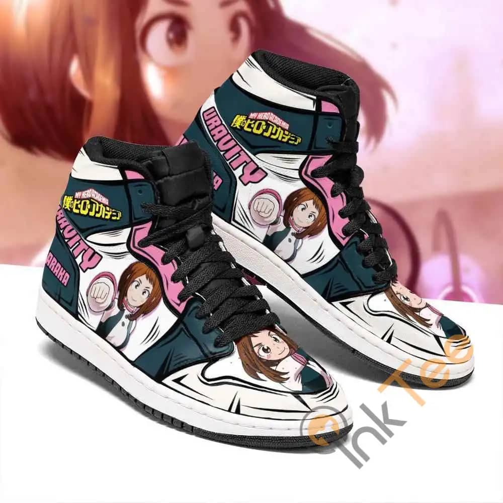 Ochaco Uravity Custom My Hero Academia Sneakers Anime Air Jordan Shoes