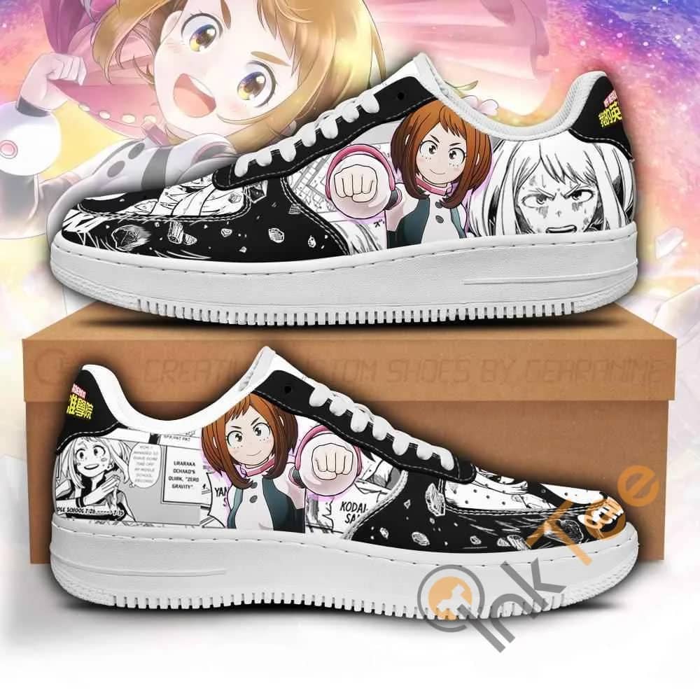 Ochako Uraraka Custom My Hero Academia Anime Nike Air Force Shoes