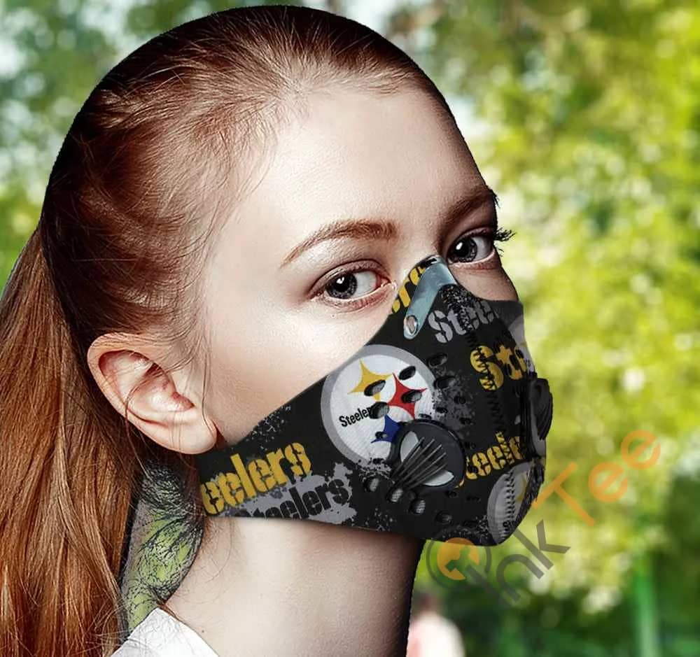 Pittsburgh Steelers Filter Activated Carbon Pm 2.5 Face Mask