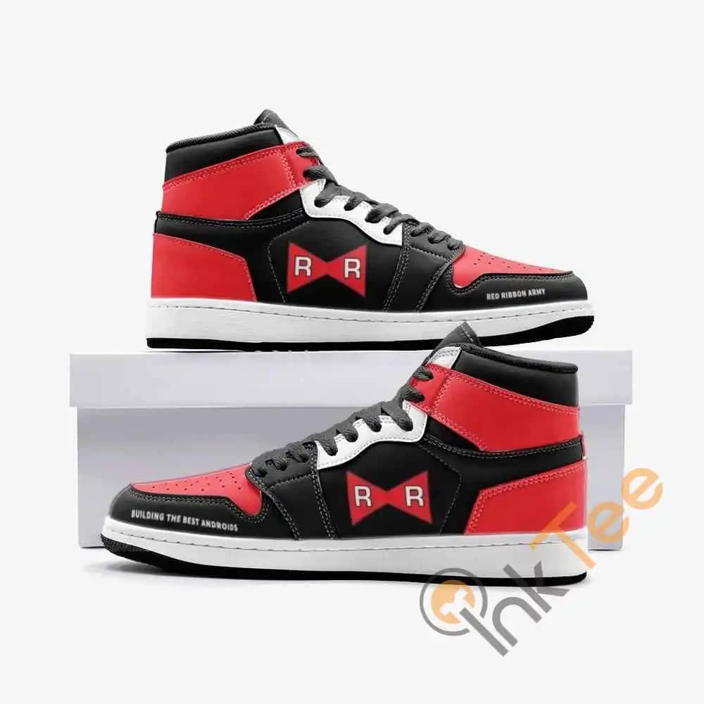 Red Ribbon Army Dragonball Z Custom Air Jordan Shoes