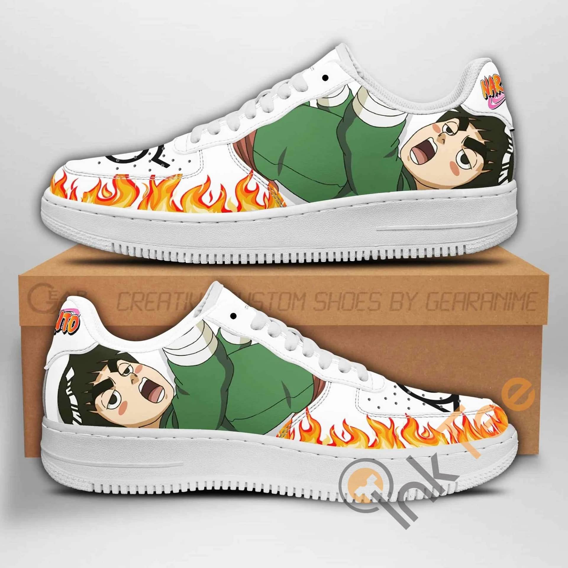 Rock Lee Naruto Anime Nike Air Force Shoes