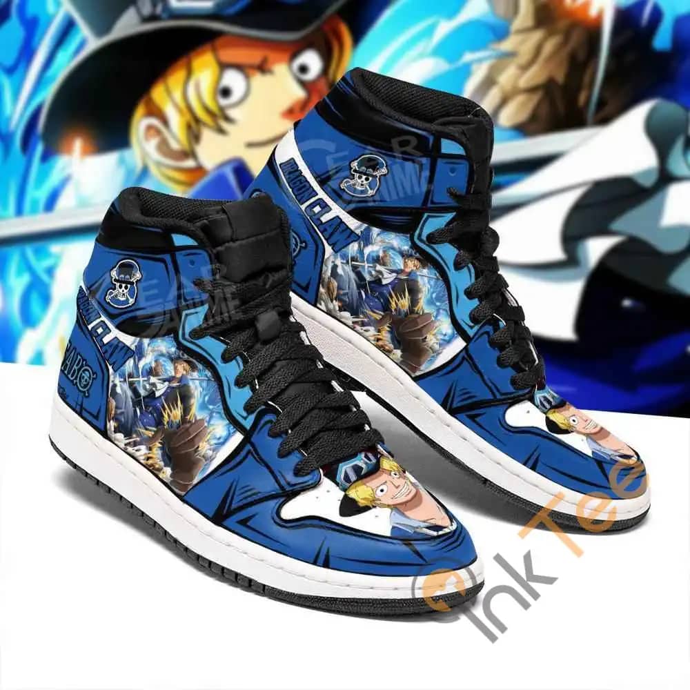 Sabo One Piece Sneakers Anime Air Jordan Shoes