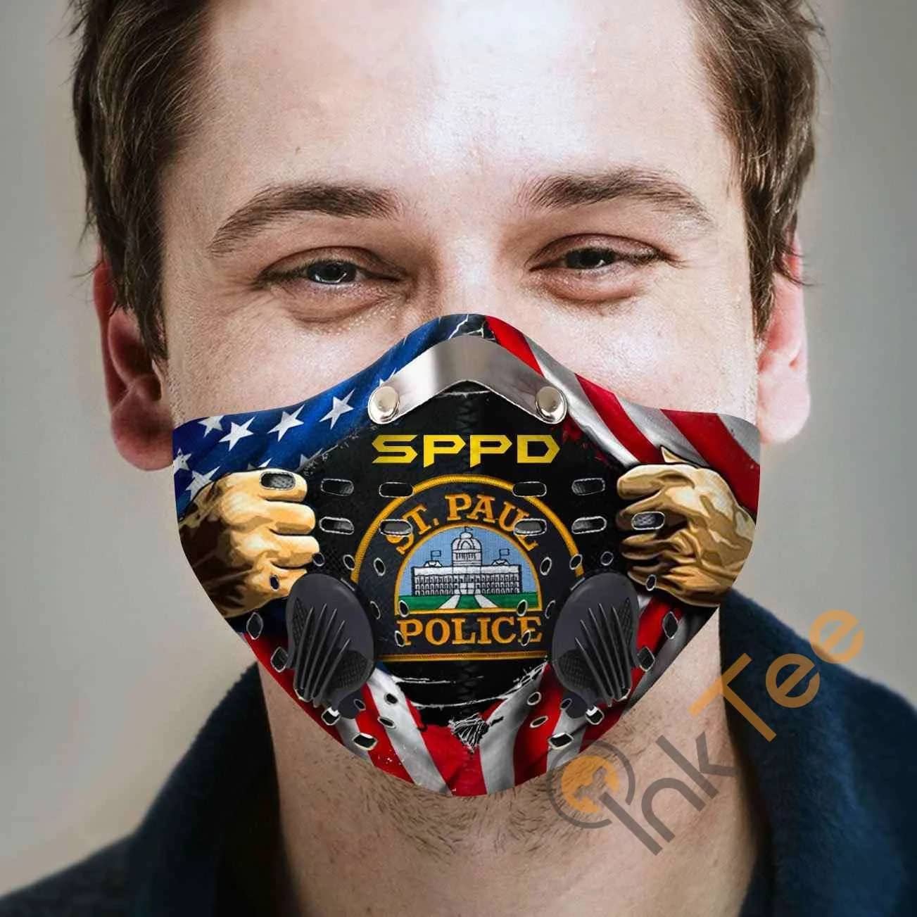 Saint Paul Police Department Filter Activated Carbon Pm 2.5 Fm Sku 2318 Face Mask