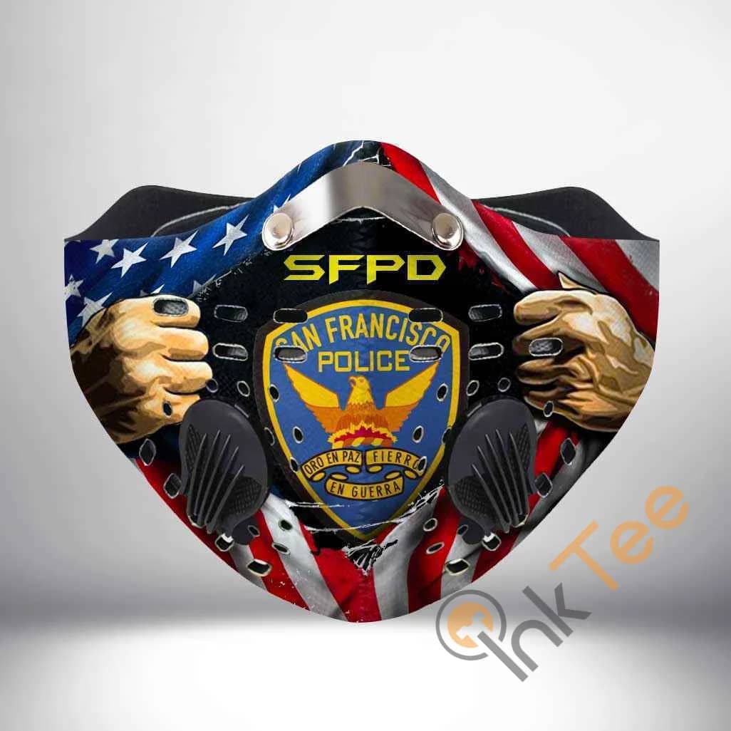San Francisco Police Department Filter Activated Carbon Pm 2.5 Fm Sku 2212 Face Mask
